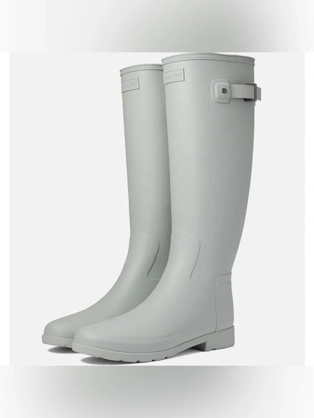 Hunter Original Tall Women's Refined GLOSS Tall Rain Boots Stormy Gray Size 7
